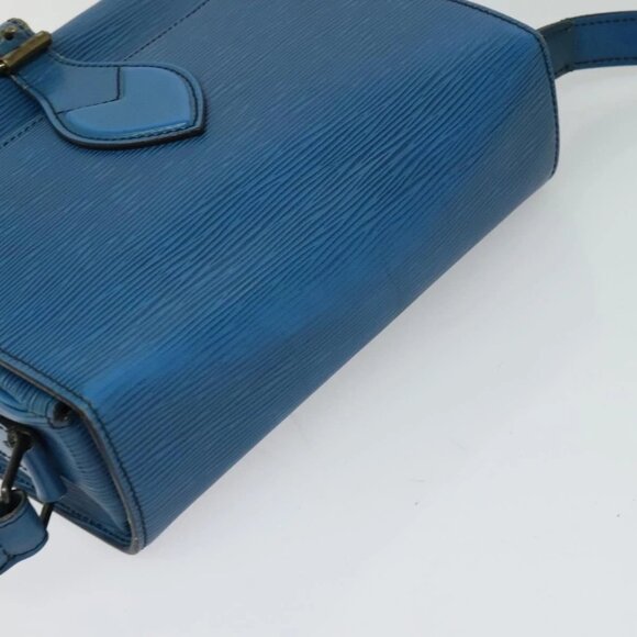 LOUIS VUITTON Epi Cartouchiere MM Shoulder Bag Blue M52245 LV Auth 123038 - Picture 7 of 16